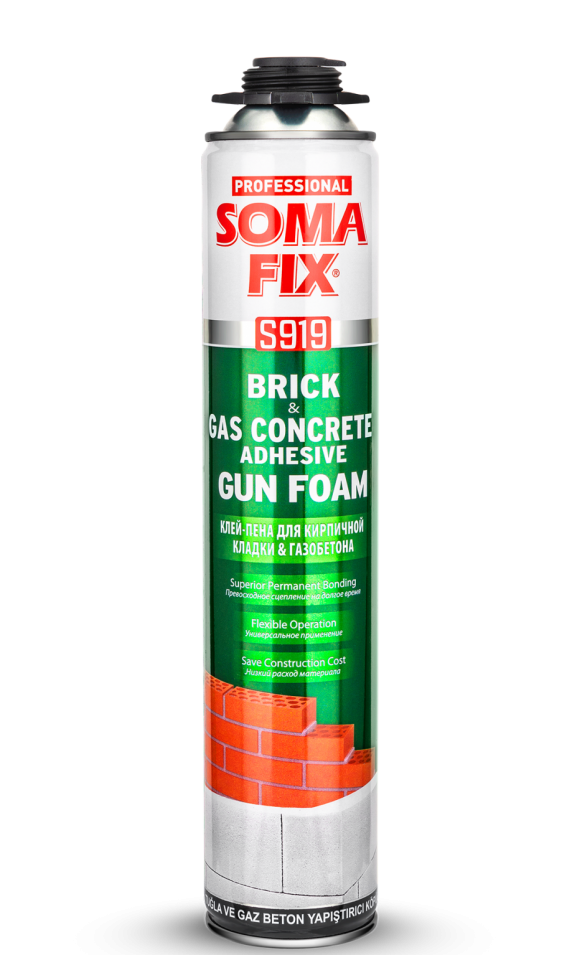Somafix Tuğla & Gaz Beton Yapıştırıcı Köpüğü S919